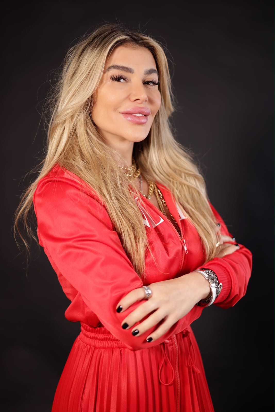Rita Sarkis — Red Outfit